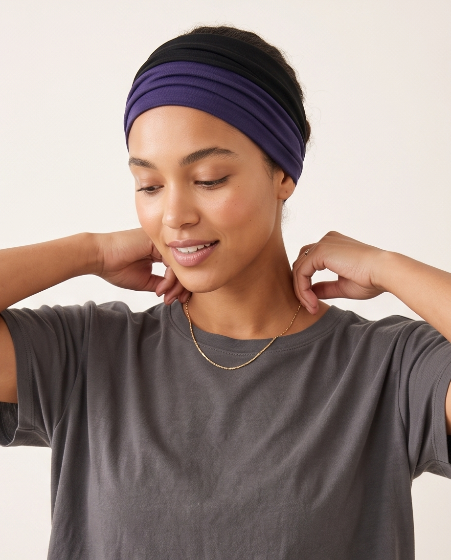 Two-Tone Soft Jersey Headband